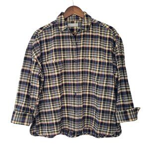 Everlane The Boxy Flannel Shirt Womens Size S Multi Plaid Button Down NWT